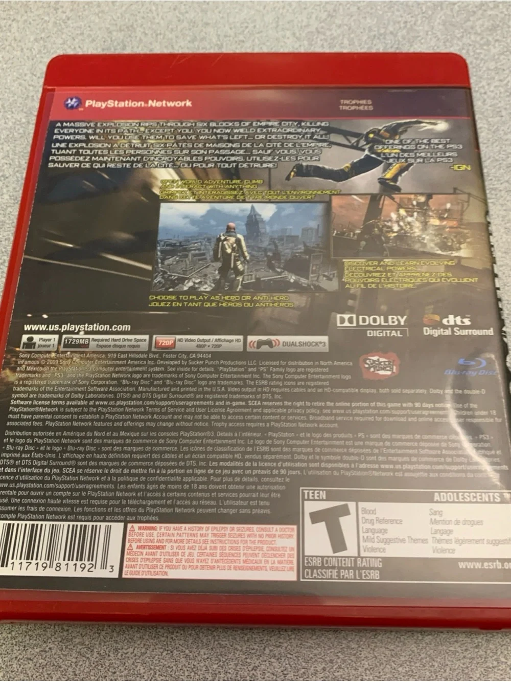 inFAMOUS (Sony PlayStation 3- PS3) - Greatest Hits CIB Complete - Picture 5 of 5